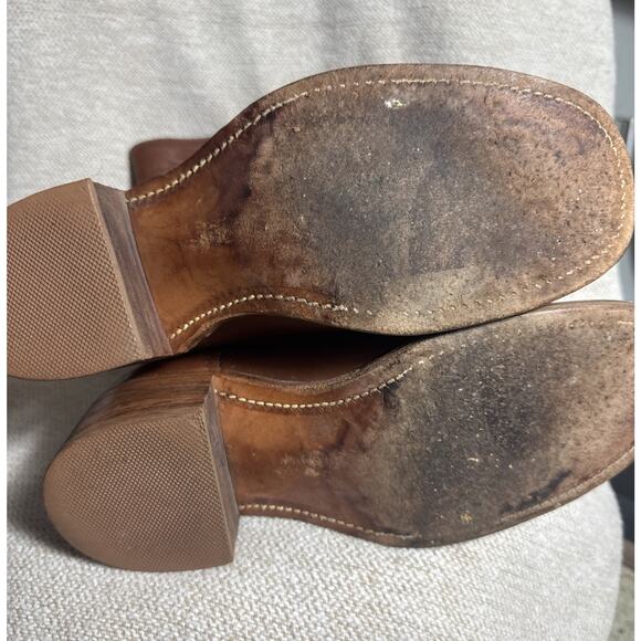 VTG FRYE 80's 2955T Campus Boots Leather Brown 9D Classic Square Toe Made USA - Picture 11 of 12